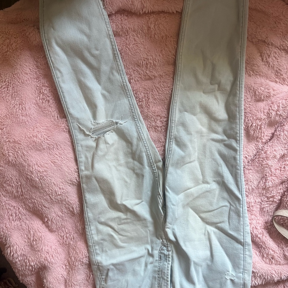 Light Blue Distressed Jeans